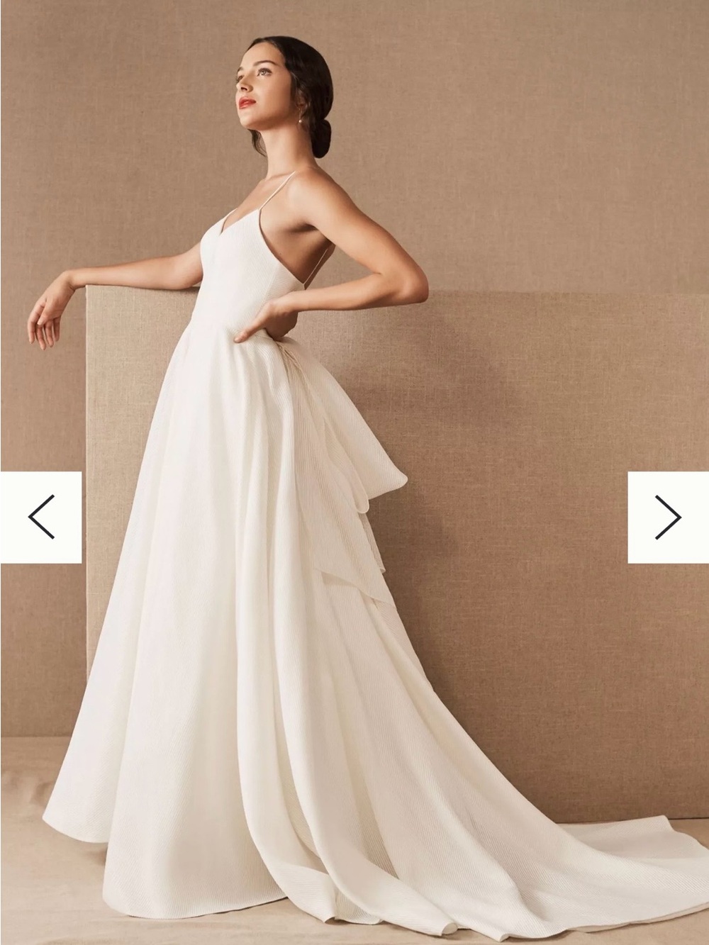Jenny Yoo Ivory Spaghetti-Strap A-Line Wedding Gown